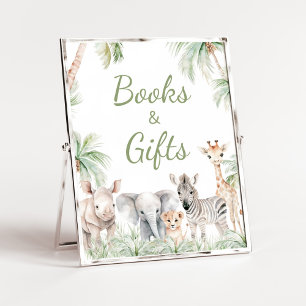 Póster Libros y regalos de animales salvajes de Safari Ju