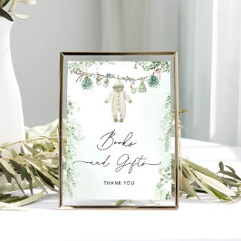 Póster Libros y regalos de Baby Clothesline Baby Shower