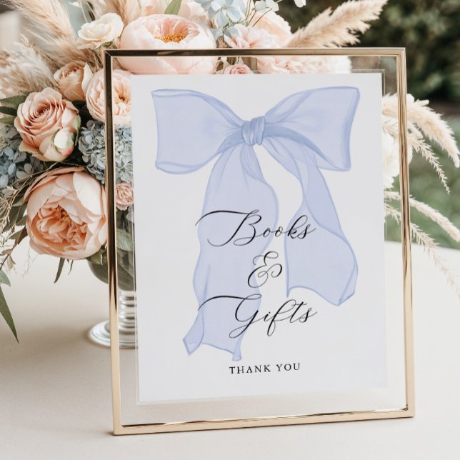 Póster Libros y regalos de Baby Shower de Blue Bow (Subido por el creador)