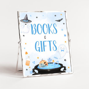 Póster Libros y regalos de Baby Shower de Halloween