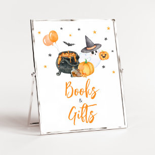 Póster Libros y regalos de Baby Shower para naranjas