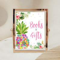 Libros y regalos de piña floral tropical