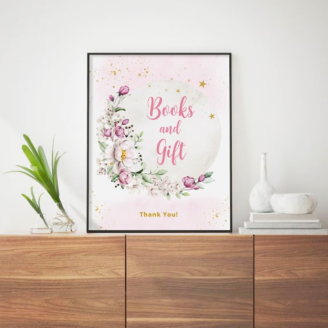 Póster Libros y regalos Floral Moon Pink (Subido por el creador)
