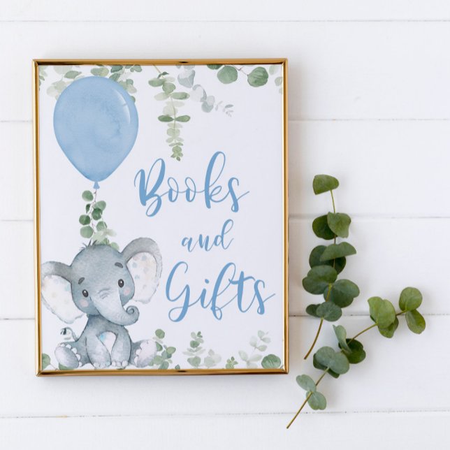 Póster Libros y regalos globos de elefante señas de ducha (Subido por el creador)