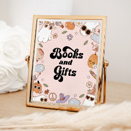 Póster Libros y regalos Groovy Halloween Fantasma Baby Sh