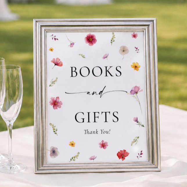 Póster Libros y regalos para baby shower de flores silves (Subido por el creador)