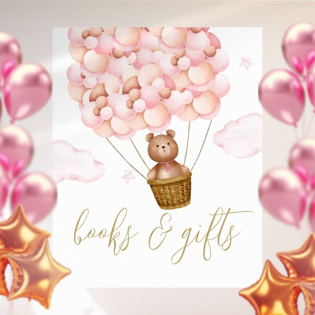 Póster Libros Y Regalos Rótulo Baby Shower Teddy Bear Pin (Subido por el creador)