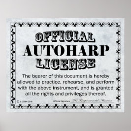 Póster Licencia Autoharp