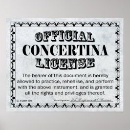 Póster Licencia Concertina