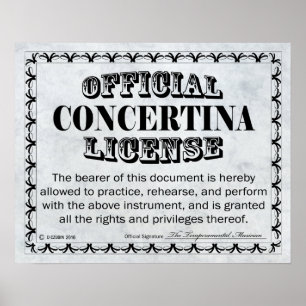 Póster Licencia Concertina