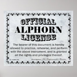 Póster Licencia de Alphorn