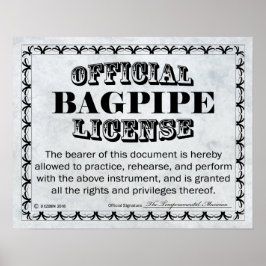 Póster Licencia de Bagpipe