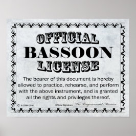 Póster Licencia de Bassoon