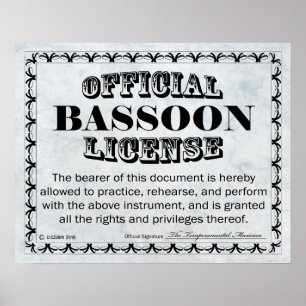 Póster Licencia de Bassoon