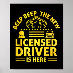 Póster Licencia de Conducir Ped Permiso de Conductor Nuev