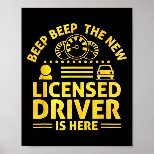 Póster Licencia de Conducir Ped Permiso de Conductor Nuev (Frente)