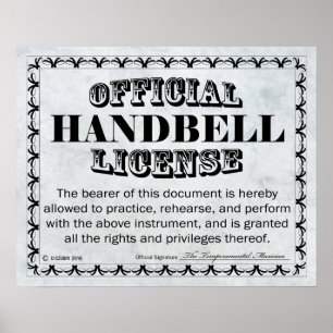 Póster Licencia de Handbell