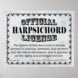 Póster Licencia de Harpsichord