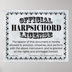 Póster Licencia de Harpsichord