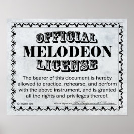Póster Licencia de Melodeon
