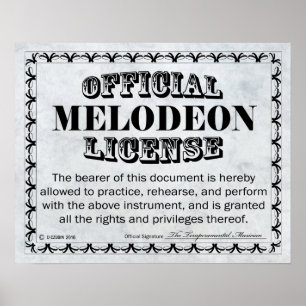 Póster Licencia de Melodeon