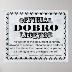 Póster Licencia Dobro