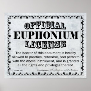Póster Licencia Euphonium