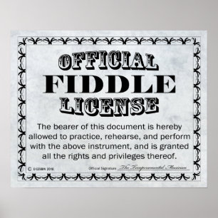 Póster Licencia Fiddle