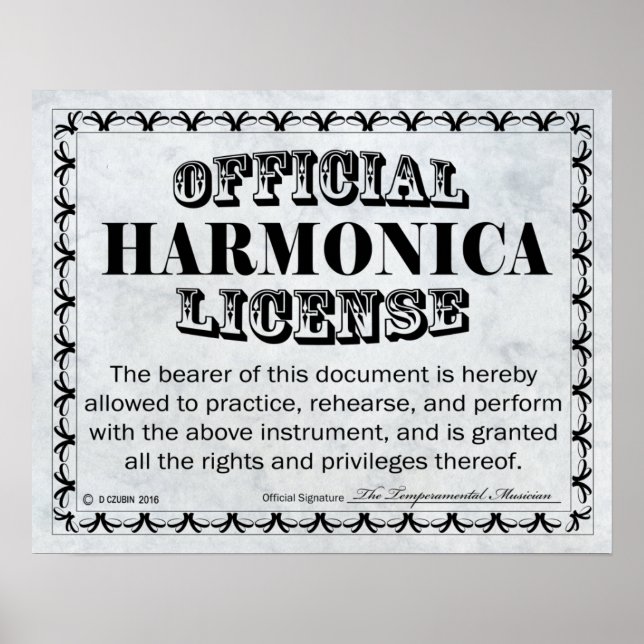 Póster Licencia Harmonica (Frente)