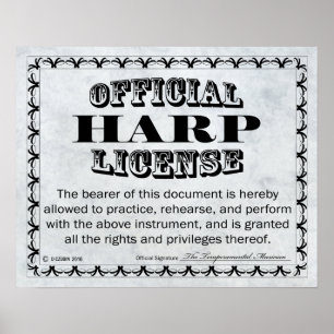 Póster Licencia Harp