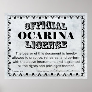 Póster Licencia Ocarina