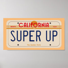 Póster Licencia SUPER UP de California de 80