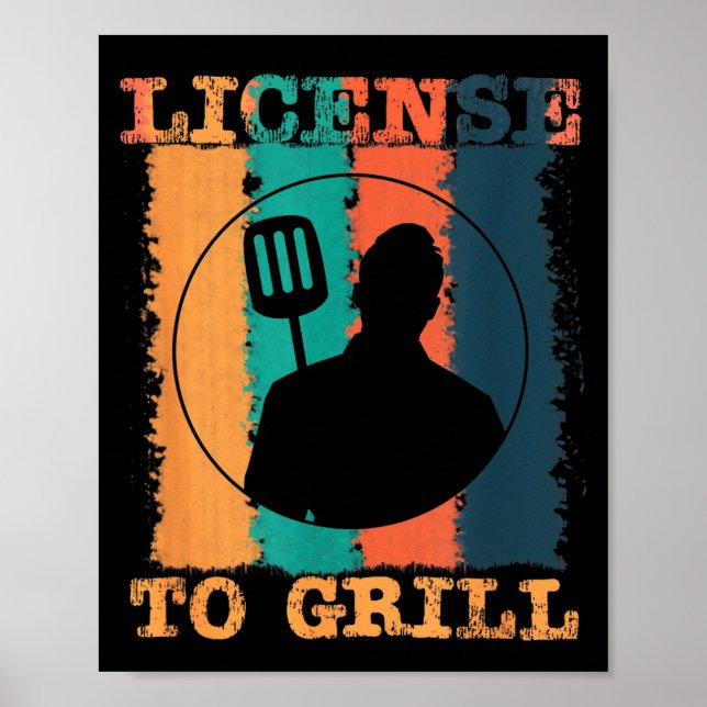 Póster License To Grill Bbq Master  (Frente)