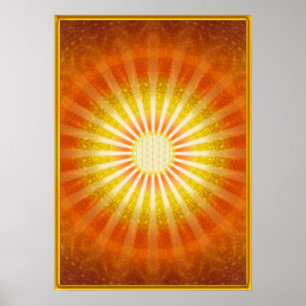 Póster Lichtblicke - Gold Rahmen - Poster