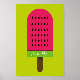 Póster Lick me hace gracia Pop Art Popsicity fruity sandí