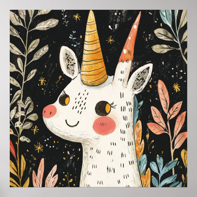 Póster Licorne fantaisiste 🌟🦄 (Frente)