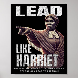 Póster Líder como Harriet Black History Afro American Jun