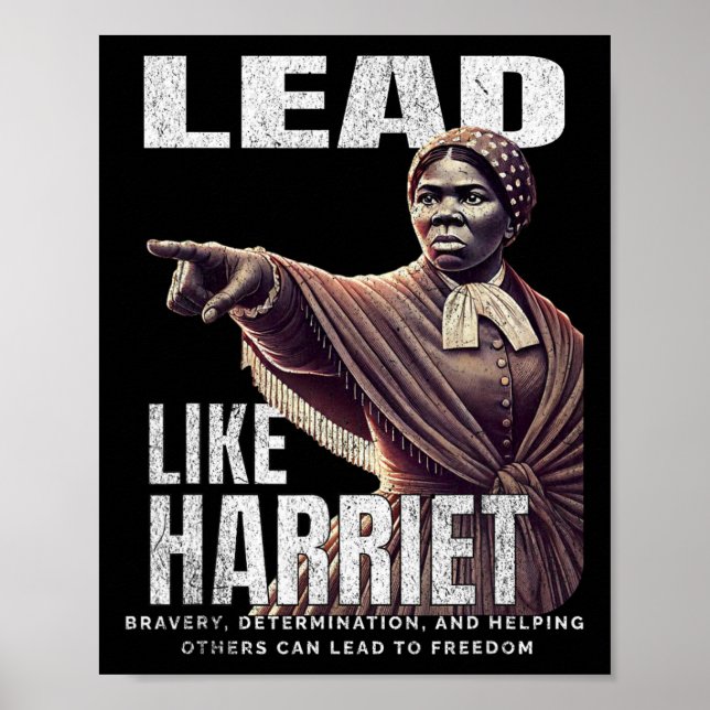 Póster Líder como Harriet Black History Afro American Jun (Frente)