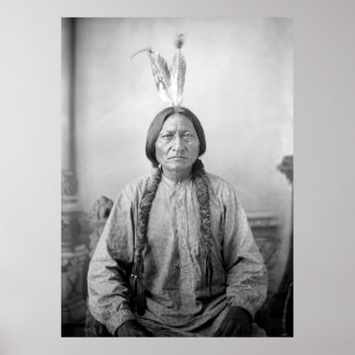 Póster Líder de Dakota sentando a los indios nativos esta
