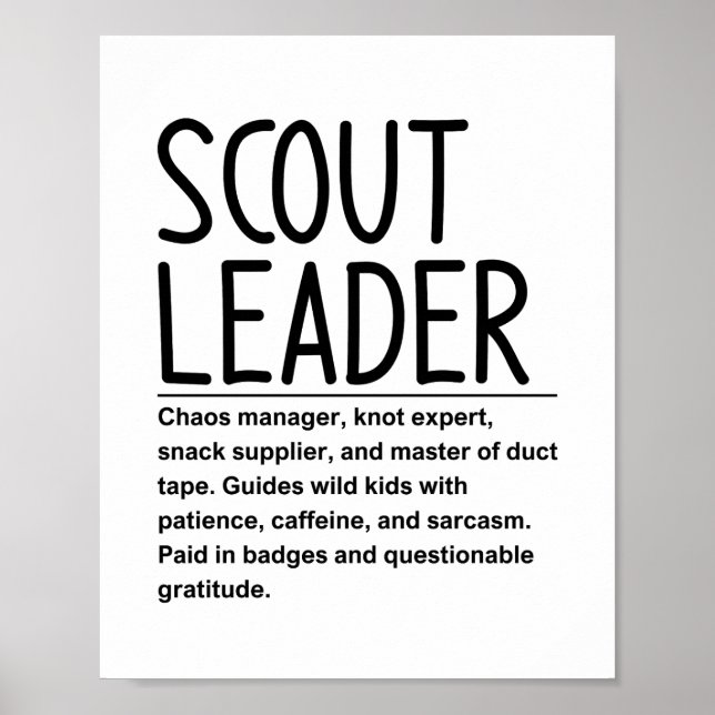 Póster Líder de Scout (Frente)