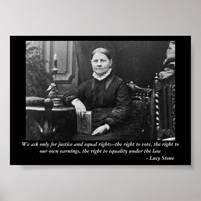 Póster Líder rebelde de derechos civiles de Lucy Stone Eq (Frente)
