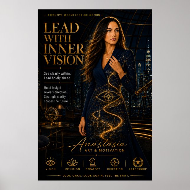 Póster Liderar con Visión Interior – Poster de Liderazgo  (Frente)