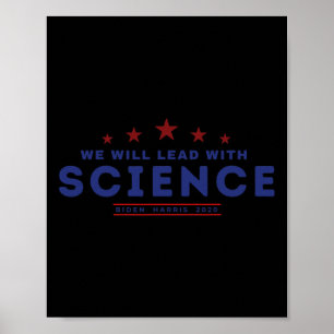 Póster Liderará Con El Científico Joe Biden Kamala Harris