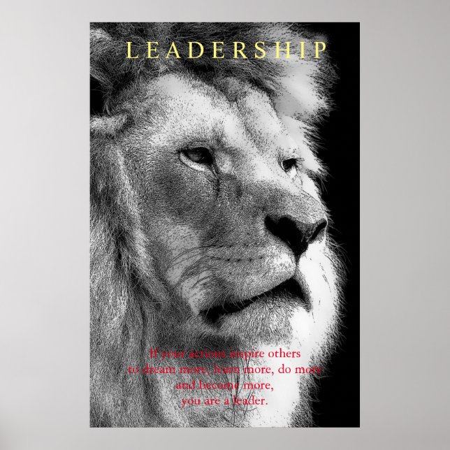 Póster Liderazgo de liderazgo motivacional moderno (Frente)