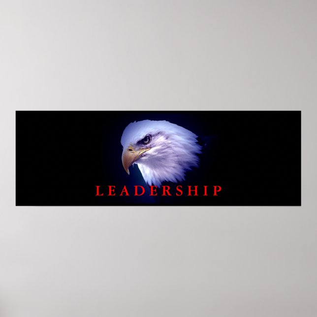 Póster Liderazgo motivacional Eagle Eyes Ojos Poster Rojo