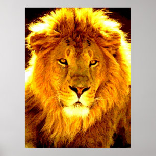 Póster Liderazgo motivacional Lion Pop Art Poster