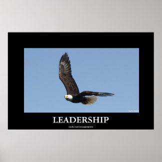 Póster LIDERAZGO Poster motivacional del águila calva