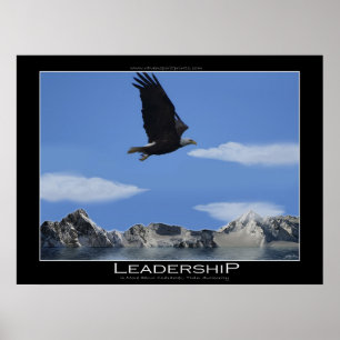Póster LIDERAZGO ~ Poster motivacional del águila calva