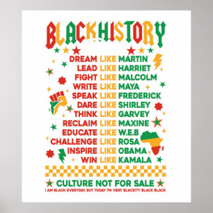 Póster Líderes de la historia negra