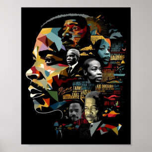 Póster Líderes de la historia negra collage inspiracional